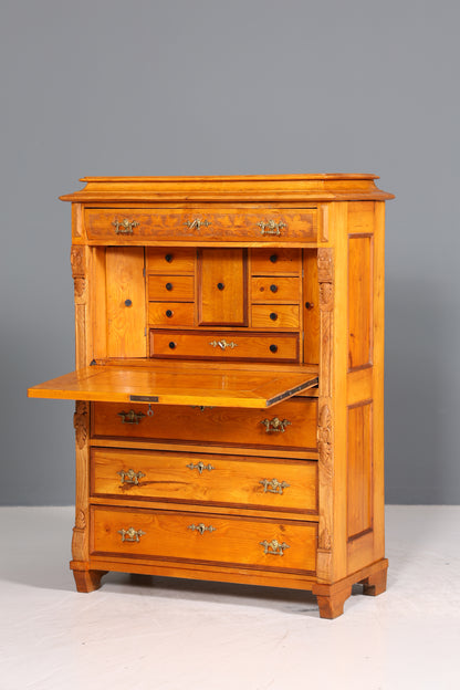Wunderschöner Gründerzeit Sekretär Vertiko Highboard Louis Philippe Kommode Sekretär Schrank um 1880