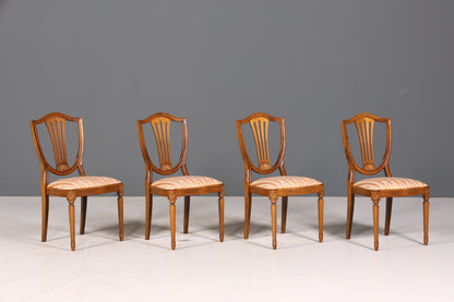 4x Traumhafte Stühle im Gustavianischer Stil Englisch Stil Küchenstühle Antik Stil Esszimmer Stuhl Set