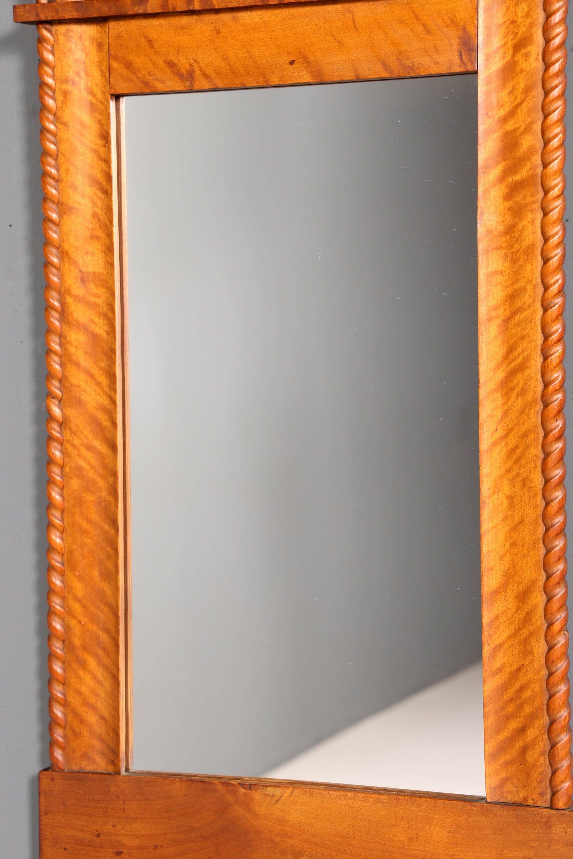 Wunderschöner Biedermeier Spiegel Wandspiegel Antik Holzspiegel Flurspiegel Garderobenspiegel