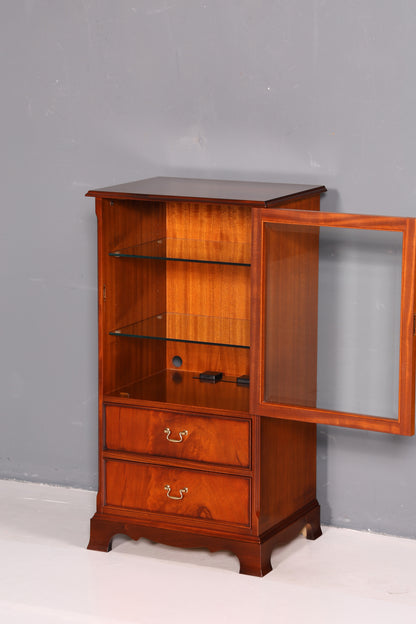 Wunderschöne Englische Vitrine Mahagoni 60er Schrank Vertiko Glasvitrine Bücherschrank