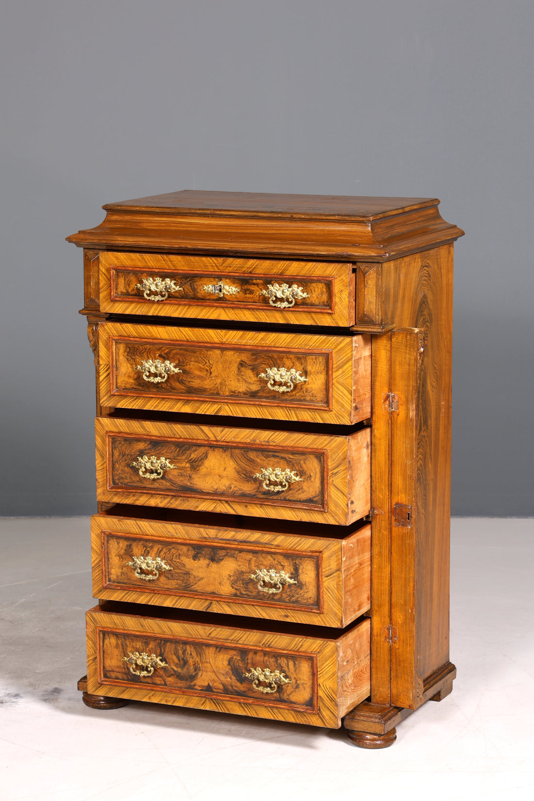 Traumhaftes Gründerzeit Vertiko Jugendstil Schrank Antik Highboard Kommode Schubladenkommode