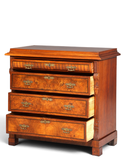 Wunderschöne Gründerzeit Kommode Louis Philippe Nussbaum Schubladen Kommode Sideboard um 1880
