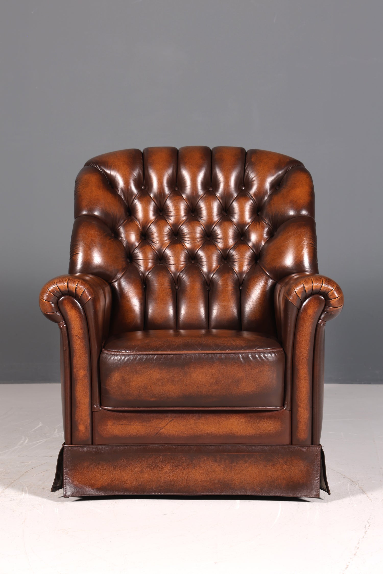 Stilvoller Original Chesterfield Sessel Englischer Armlehnsessel Englisch Herrensessel 3 von 3