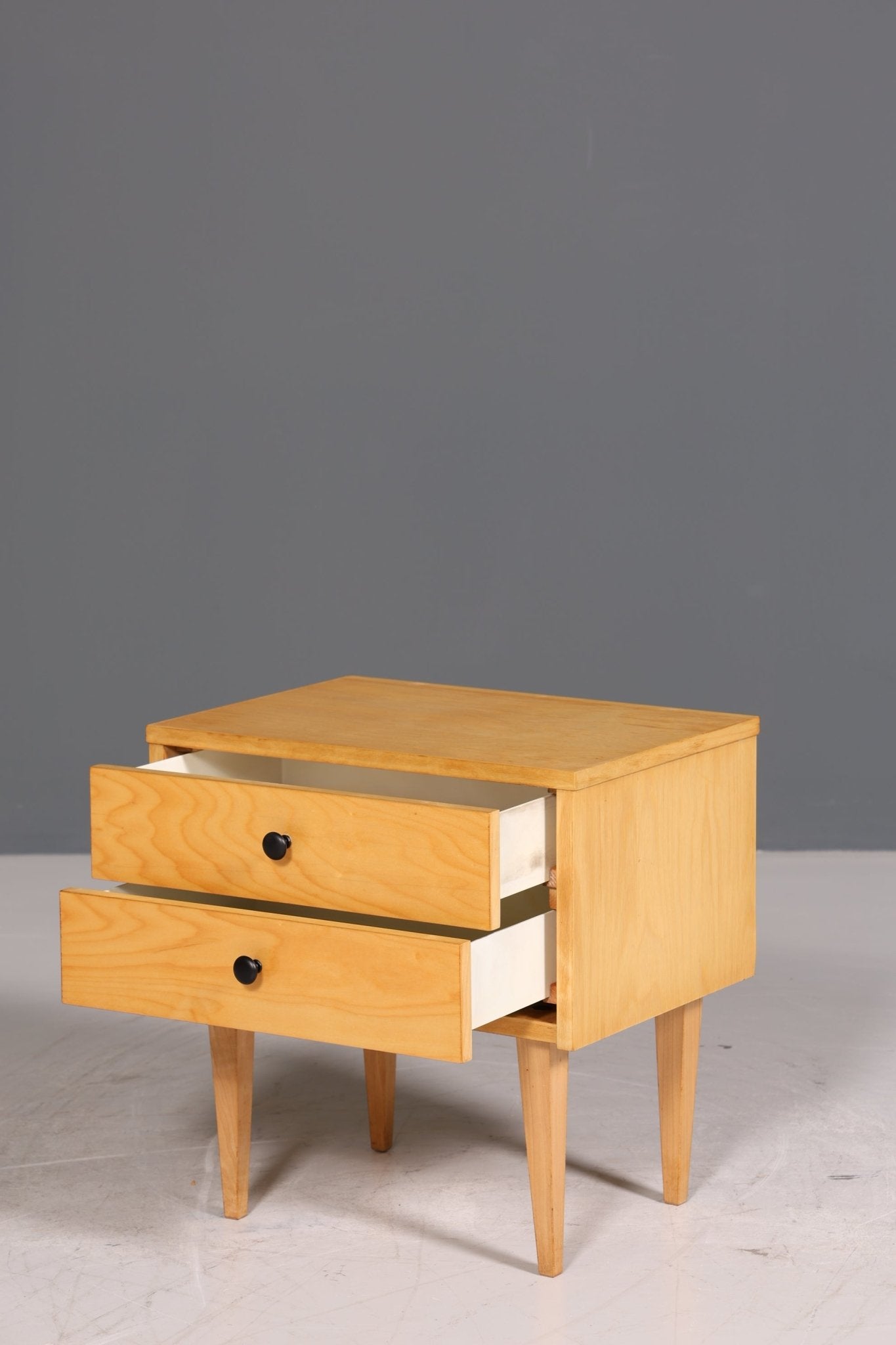 Simple Mid Century Chest of Drawers Vintage Bedside Table 60s Chest of Drawers Retro Storage Table 2 of 2