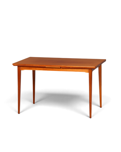Hauptstadt Möblerei Mid Century Esstisch aus Holz im Danish Design mit konischen Beinen und Ausziehfunktion