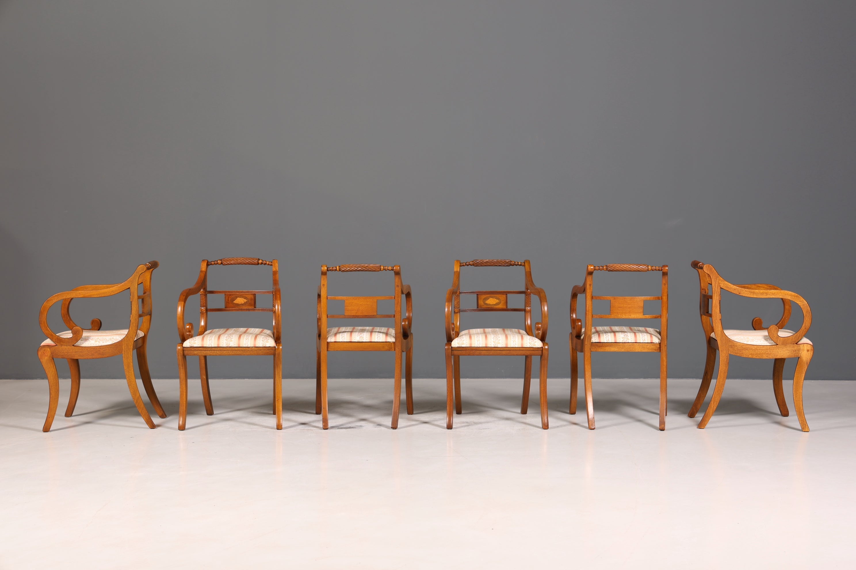6x Wunderschöne Englische Stühle Englisch Dining Chairs Armlehnstuhl Set Küchenstühle Stuhlset Armlehnstühle