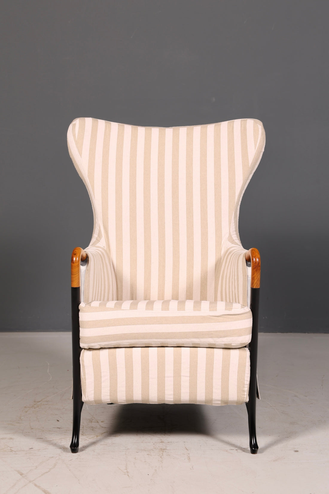 Edler Original Giorgetti Progetti Ohrensessel Umberto Asnago Design Sessel Italien Stoff Vintage