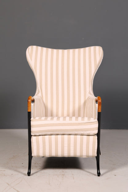 Edler Original Giorgetti Progetti Ohrensessel Umberto Asnago Design Sessel Italien Stoff Vintage