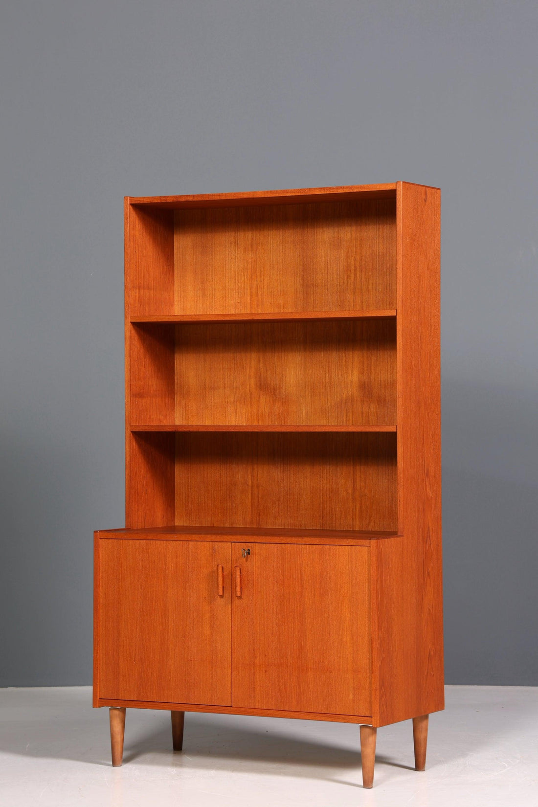 Wunderschönes Mid Century Regal Teak Holz Vintage Bücherregal Retro Schrank Kommode 60s