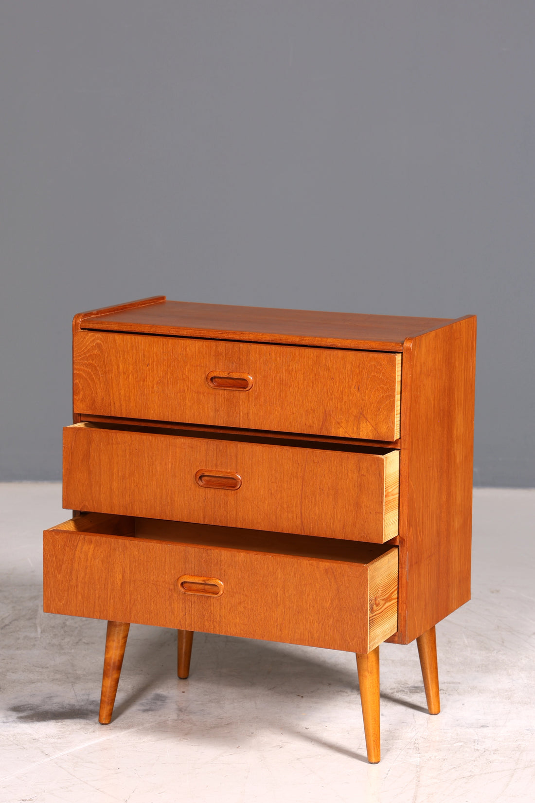 Wunderschöne Mid Century Kommode Teak Holz Nachttisch Vintage Schubladen Kommode