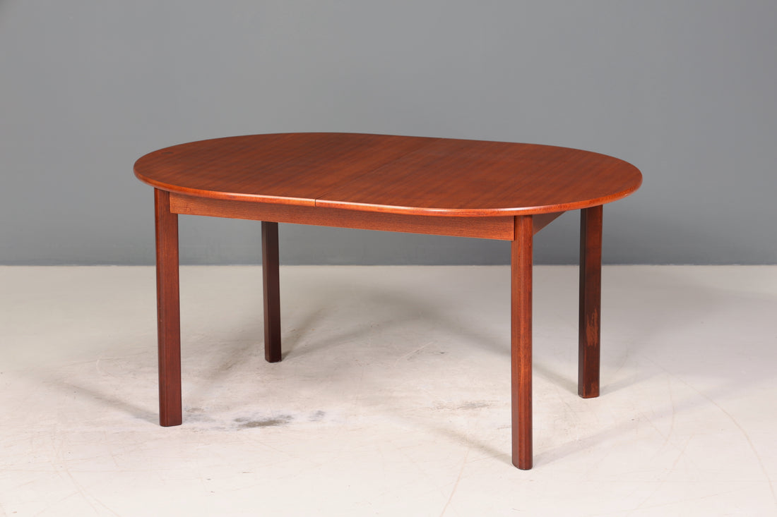 E892 Finish Schlichter Mid Century Esstisch ausziehbarer Vintage Tisch Retro Küchentisch