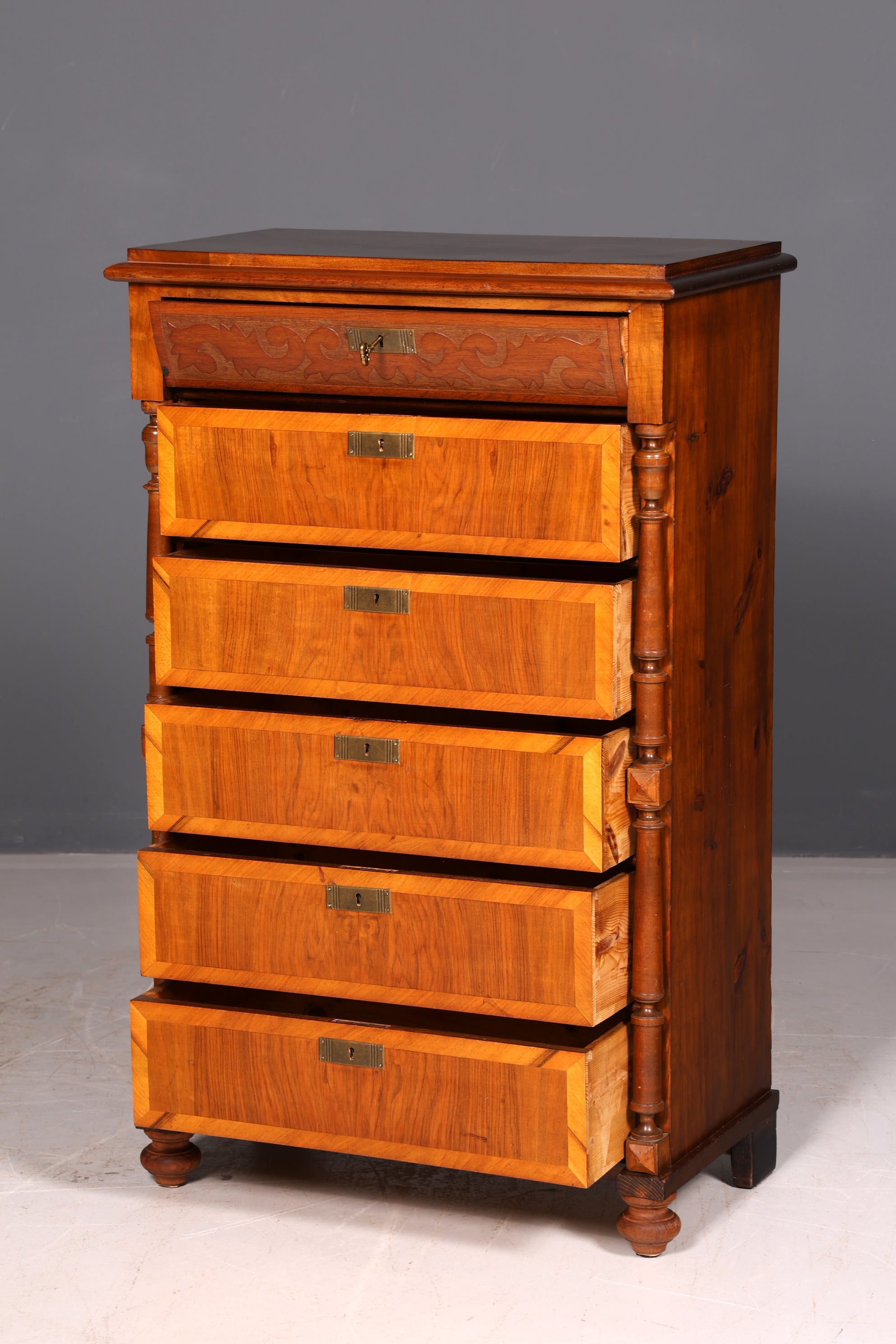 Beautiful German Gründerzeit chest of drawers, Art Nouveau vertiko, drawer chest, chiffoniere, antique linen cabinet, vintage