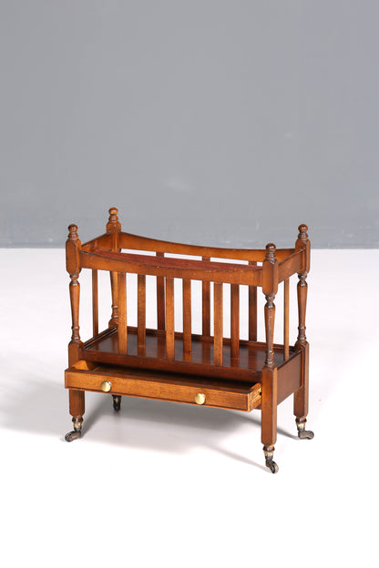 Wunderschöner Englischer Zeitungsständer Magazin Rack Antik 60s Ablage Buchablage