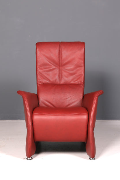 Edler Himolla Relaxsessel Ledersessel Echt Leder Rostrot Sessel Fernsehsessel Loungesessel Vintage