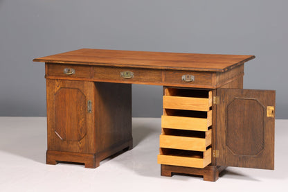 Beautiful Art Nouveau Desk Oak Wood Desk Antique Office Table Office Desk