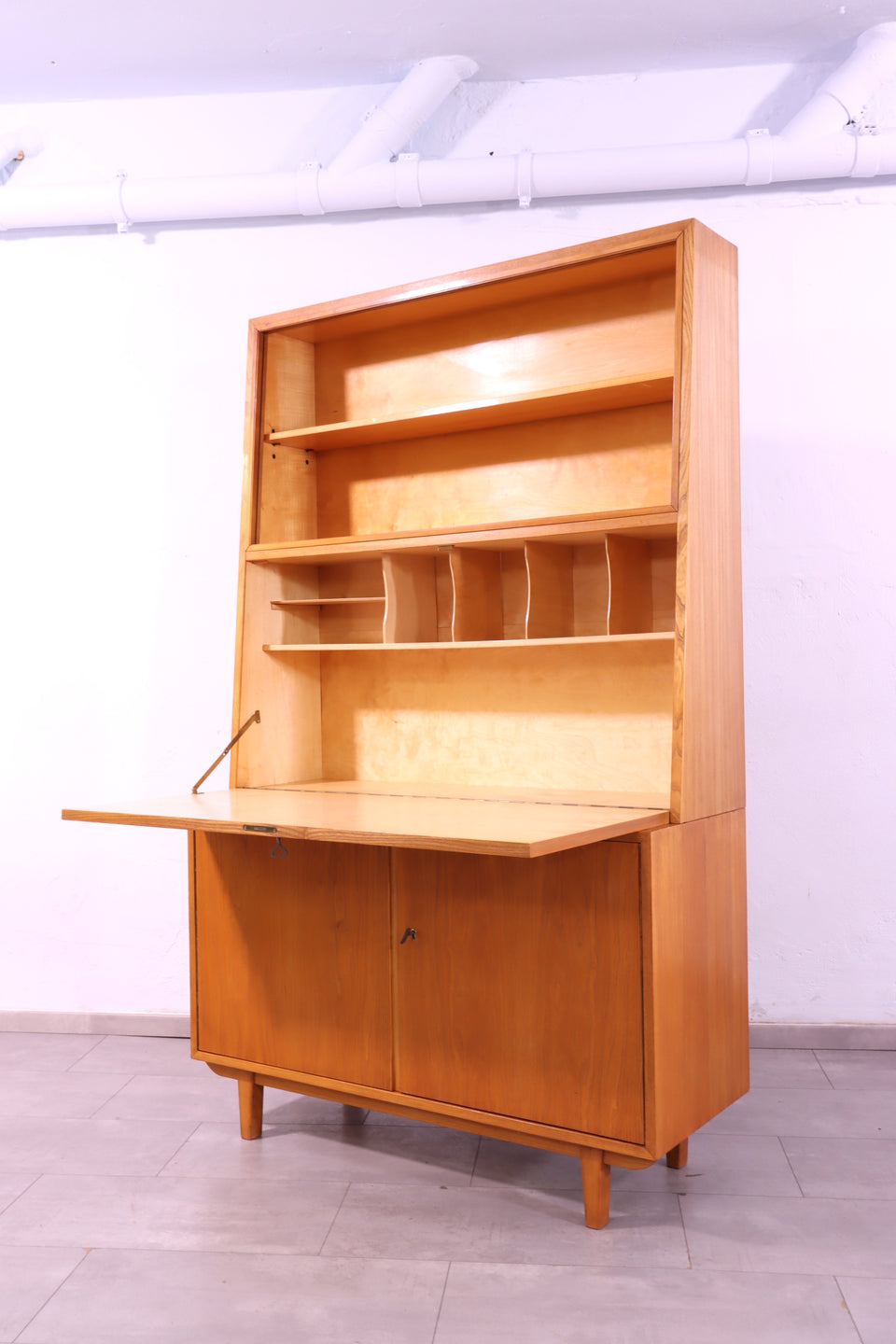 Wunderschöner Mid Century Sekretär Vintage Highboard Vertiko
