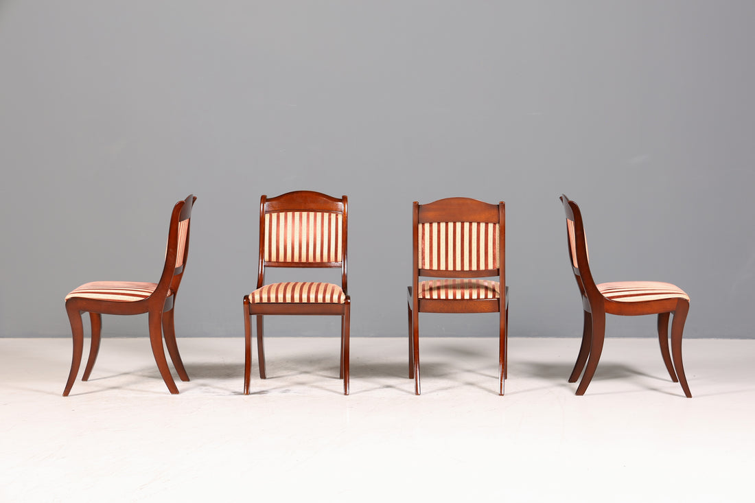 4x Wunderschöne Original Heldense Stühle Biedermeier Stil Englisch Stuhlset Antik Stil Küchenstühle