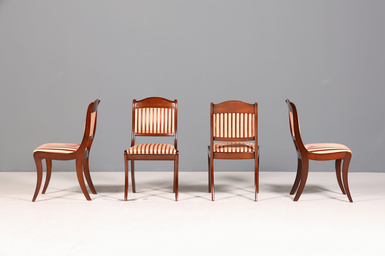 4x Wunderschöne Original Heldense Stühle Biedermeier Stil Englisch Stuhlset Antik Stil Küchenstühle