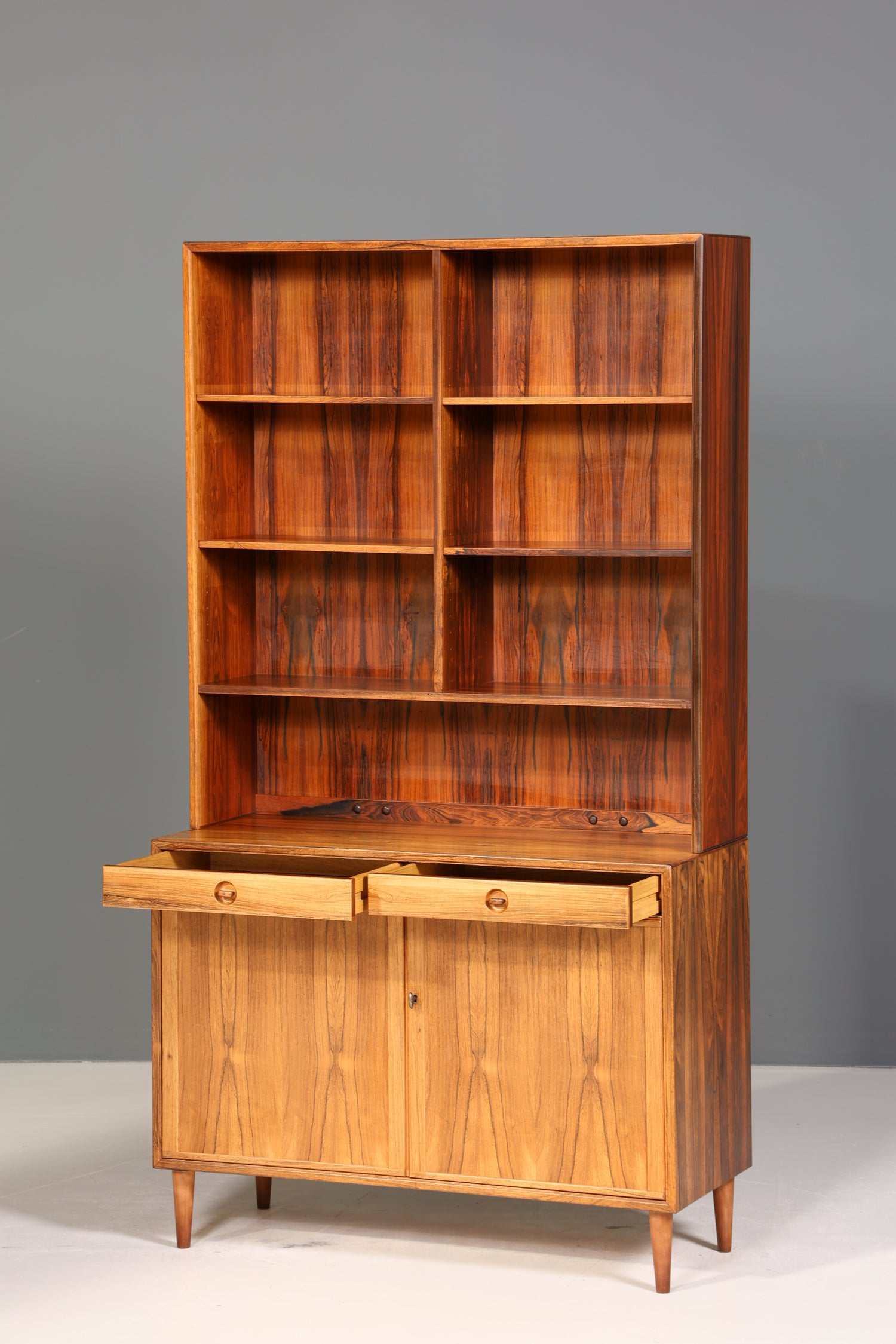 Traumhaftes Mid Century Regal Palisander Schrank Danish Design Retro Kommode Vintage Bücherregal 60er Jahre 2 von 2