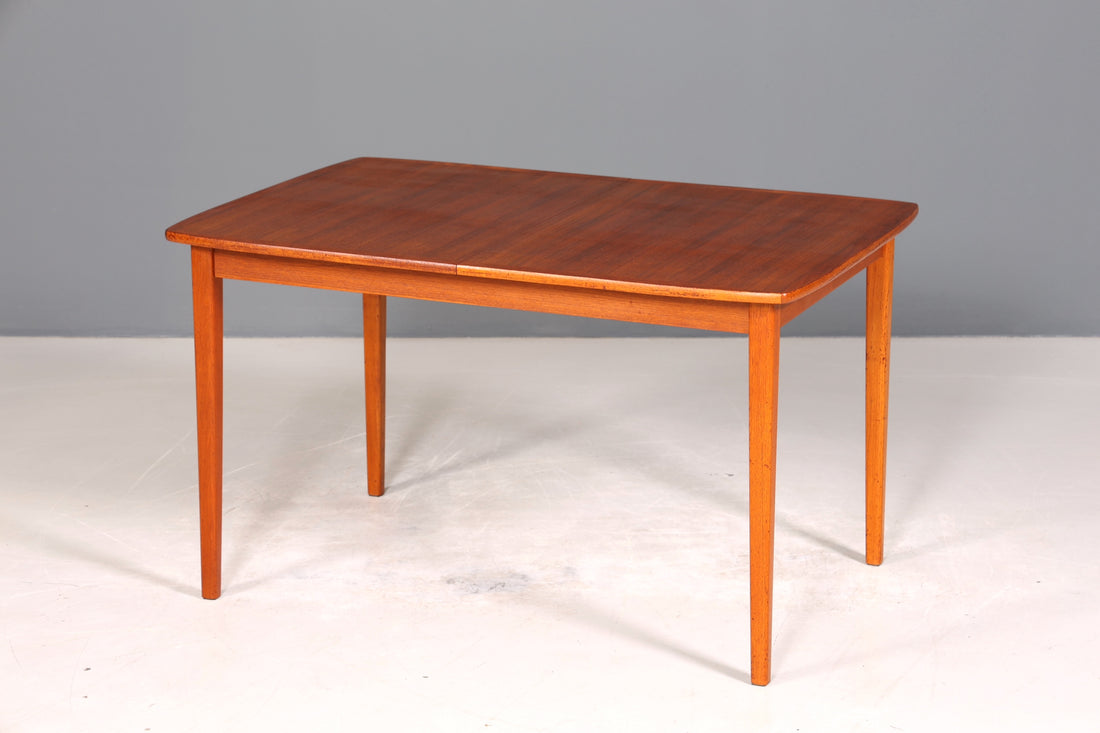 Traumhafter Mid Century Esstisch ausziehbarer Danish Design Teak Holz Küchentisch Esszimmer Tisch