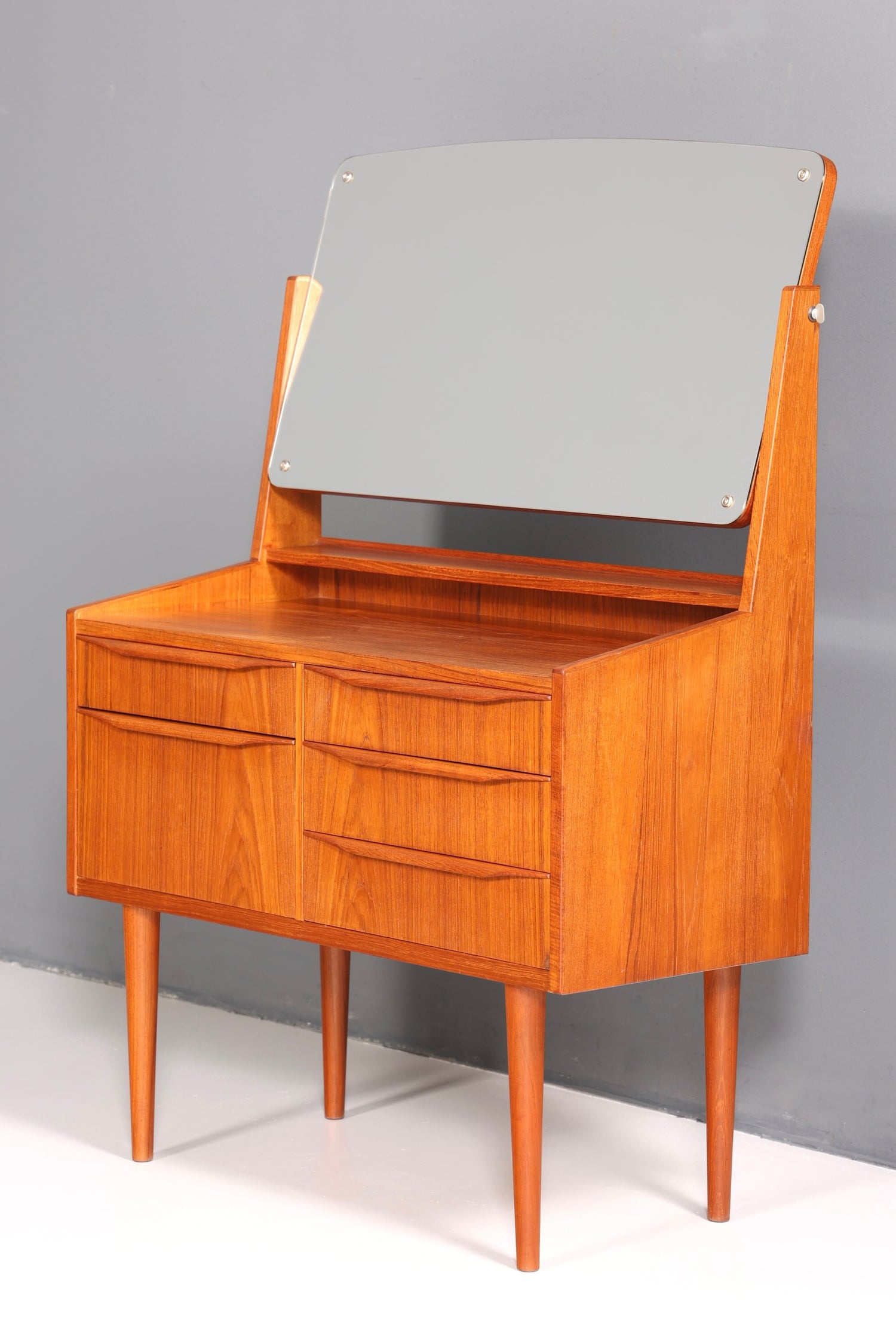 Wunderschöner Mid Century Schminktisch Danish Design Frisiertisch Retro Schreibtisch Teak Holz Vintage Tisch 60s