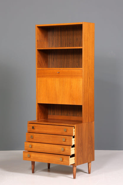 Wunderschönes Mid Century Regal Teak Holz Danish Design Bar Schrank Retro Kommode Bücherregal 60s