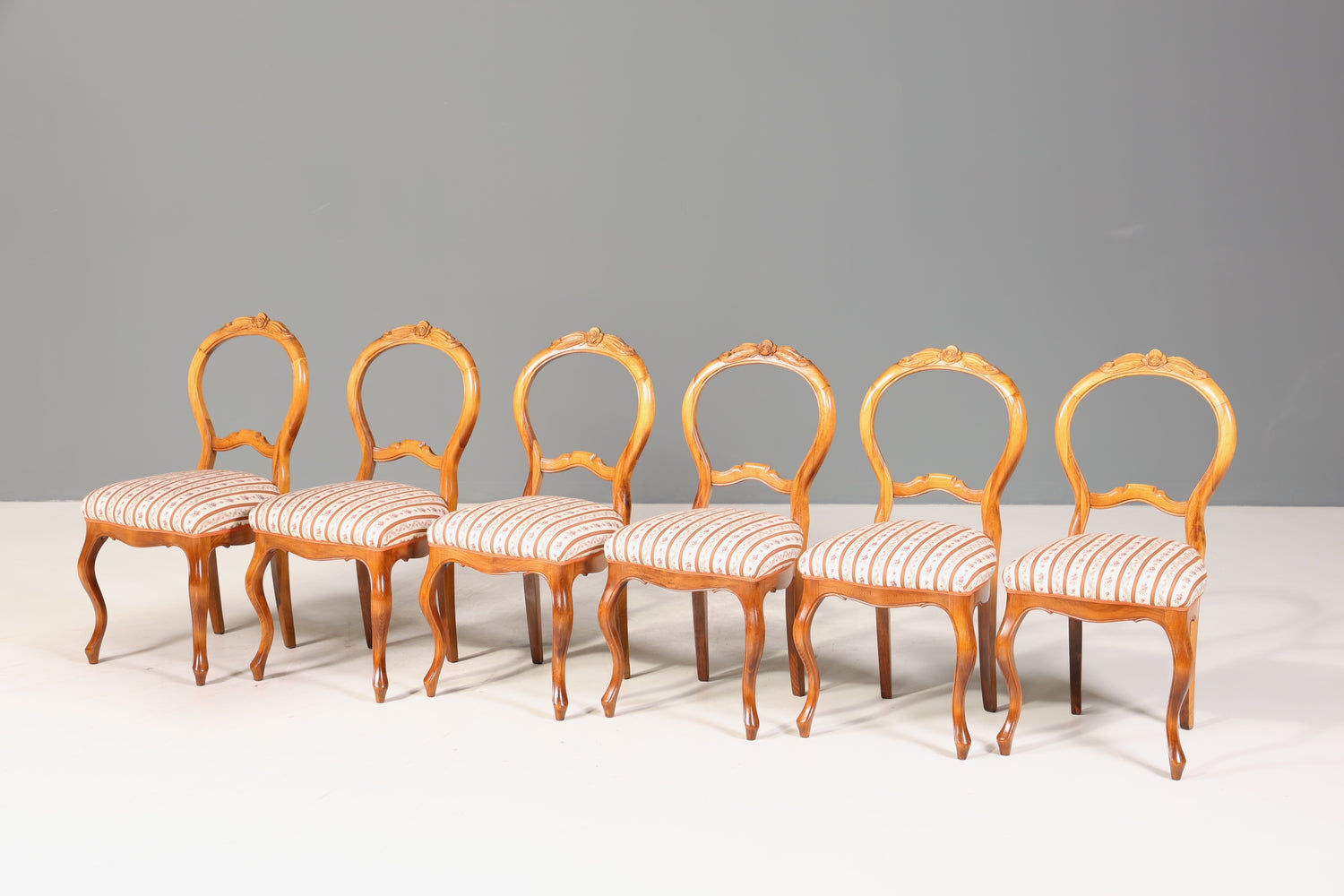 6x Traumhafte Louis Philippe Stil Stühle Biedermeier Stuhl Set Antik Küchenstühle Esszimmer Stühle