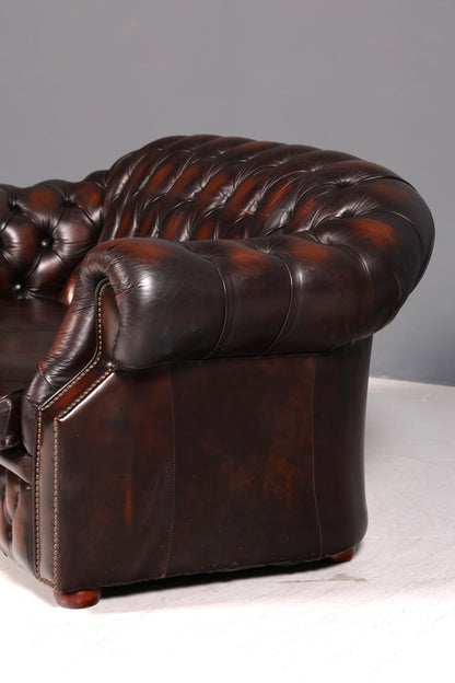 Wunderschöne Original Chesterfield Centurion 2-Sitzer Couch Echt Leder Sofa Englisch UK Antik Vintage