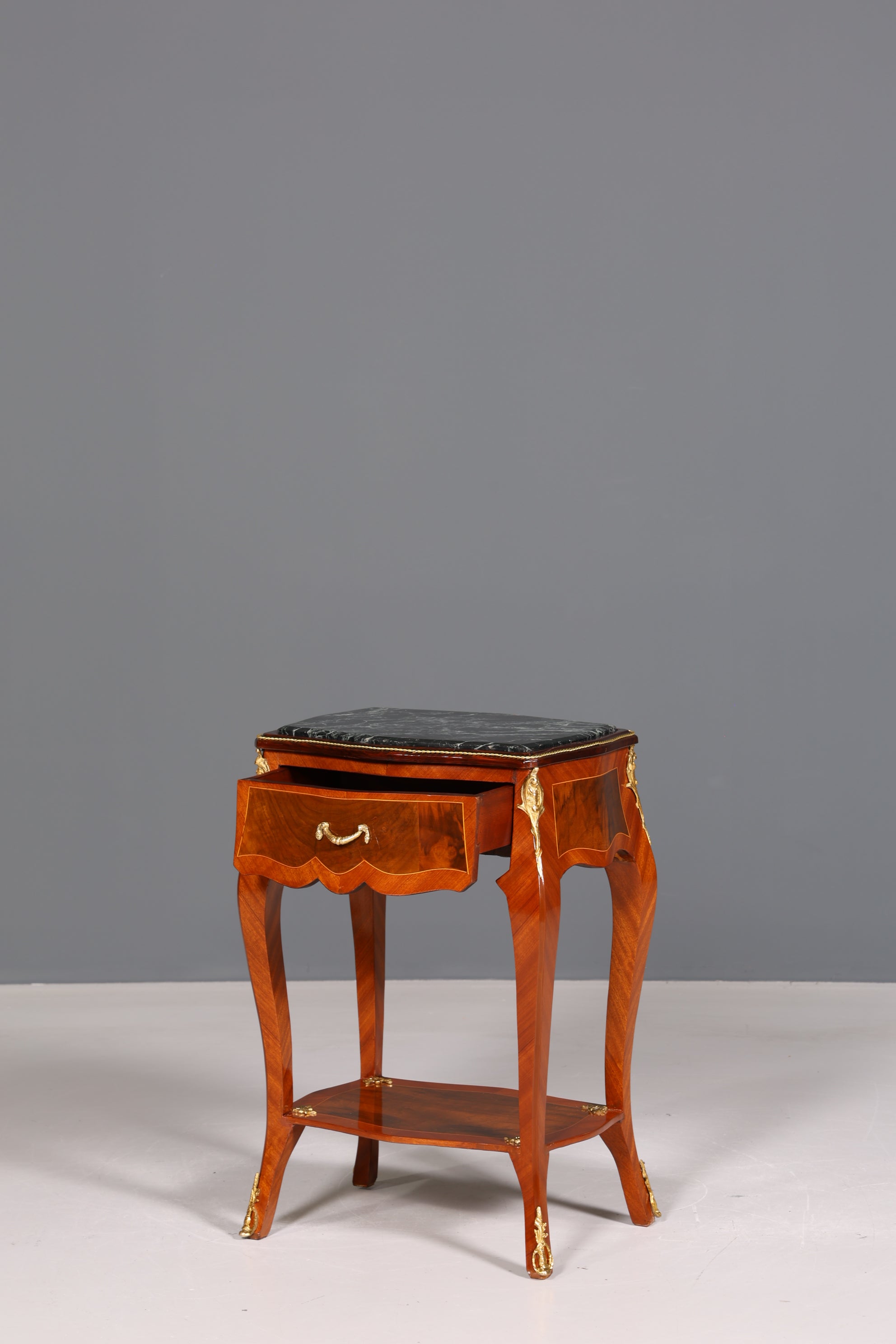 Traumhafter Louis XV Beistelltisch Barock Stil Ablagetisch Marmor Kommode Telefontisch