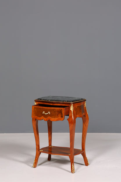 Traumhafter Louis XV Beistelltisch Barock Stil Ablagetisch Marmor Kommode Telefontisch