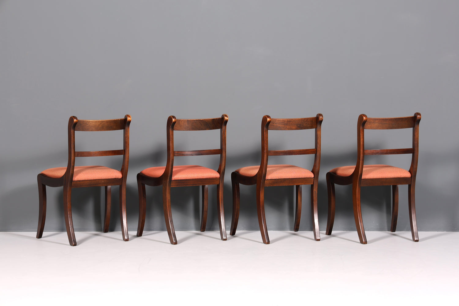 4x Edle Englische Stühle Englisch Dining Chairs  Mahagoni Küchenstühle Stuhlset