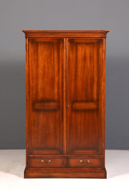 Wunderschöner Englischer Schrank Mahagoni Dielenschrank Wäscheschrank Kleiderschrank Antik Vintage