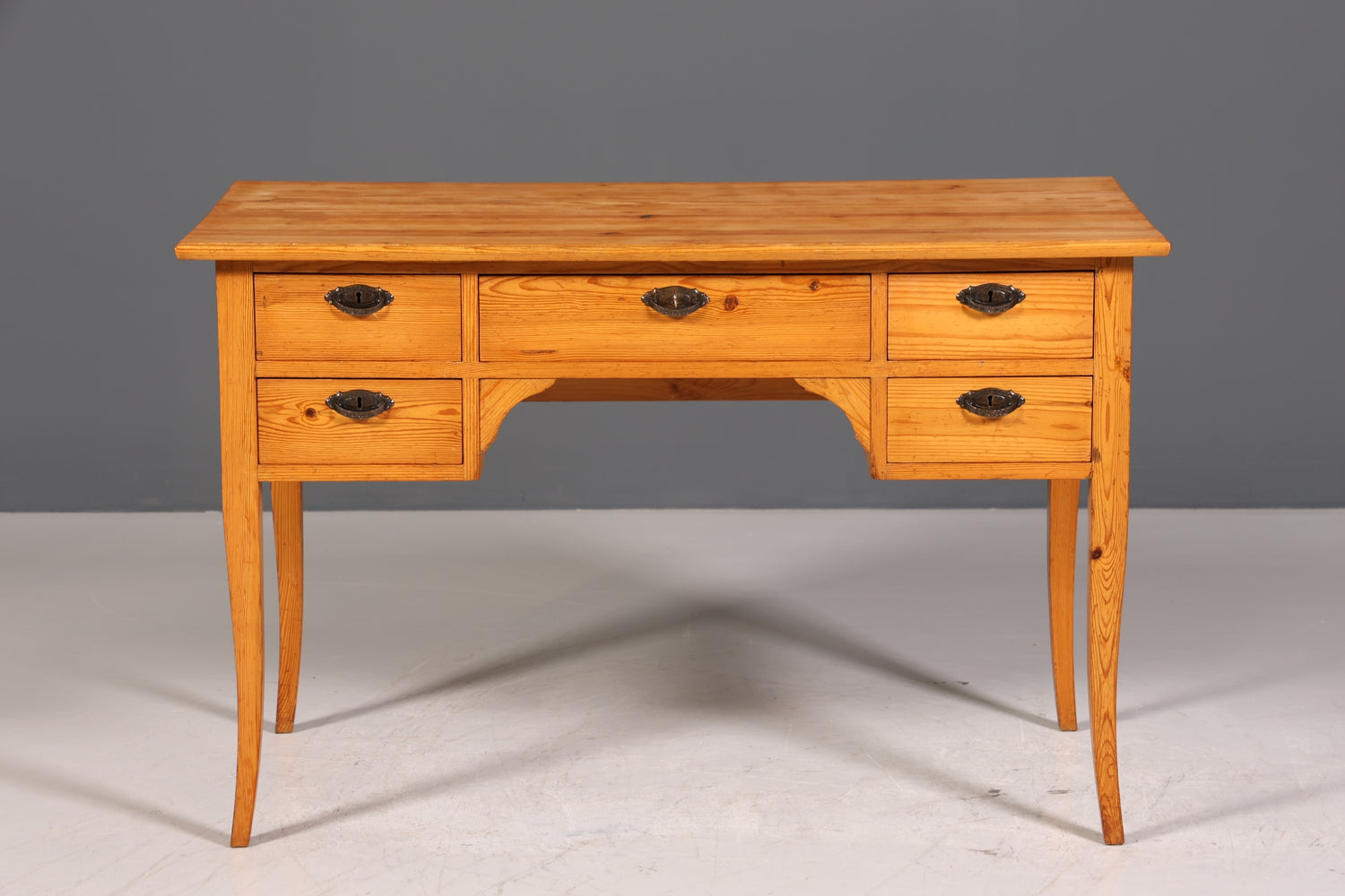 Filigree Art Nouveau Desk Gründerzeit Spruce Office Table Real Wood Desk Office Table Country House
