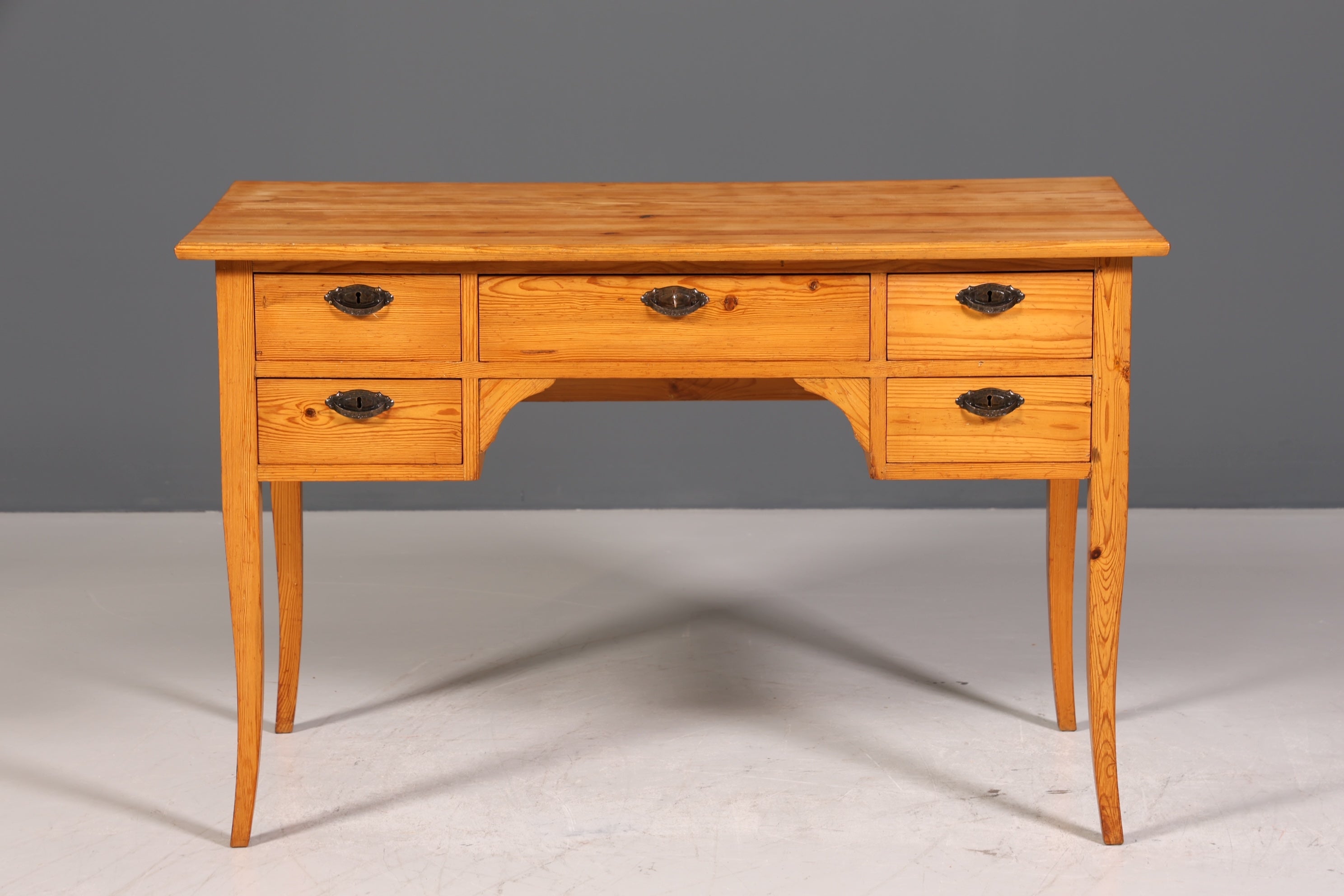 Filigree Art Nouveau Desk Gründerzeit Spruce Office Table Real Wood Desk Office Table Country House