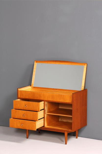 Schlichte Mid Century Kommode Vintage Schrank Retro Flur Kommode 60s Regal Schrank Frisier Kommode