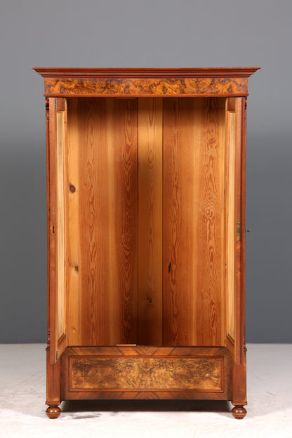 Edler Gründerzeit Schrank um 1880 Kleiderschrank Antik Louis Philippe Wäscheschrank