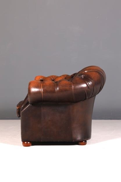 G155 Finish cm Wunderschöner Original Chesterfield Centurion Sessel Englischer Armlehnsessel Englisch Herrensessel (Kopie)