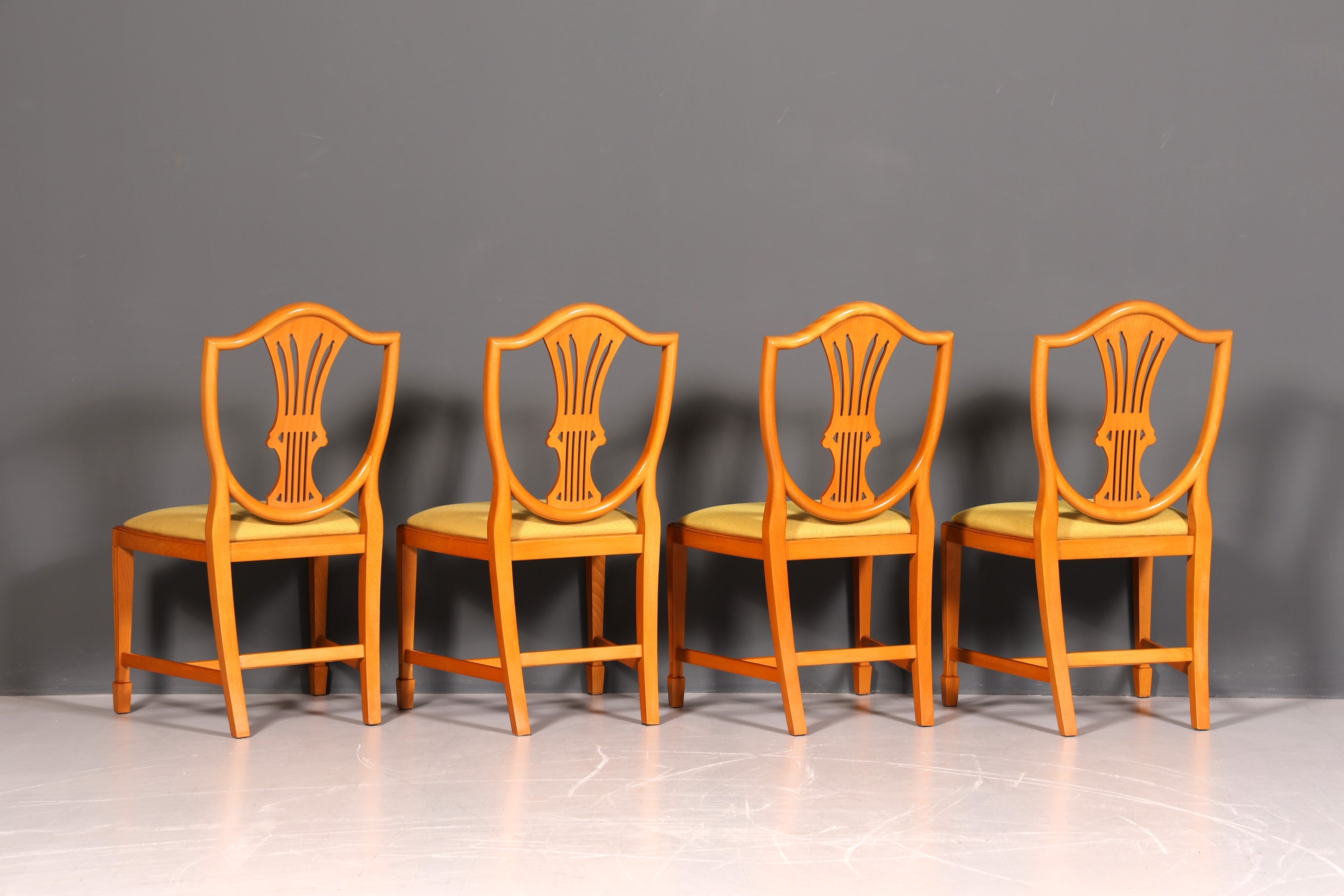4x Edle Englische Stühle Englisch Dining Chairs Antik 60er Jahre Regency Küchenstühle Stuhlset