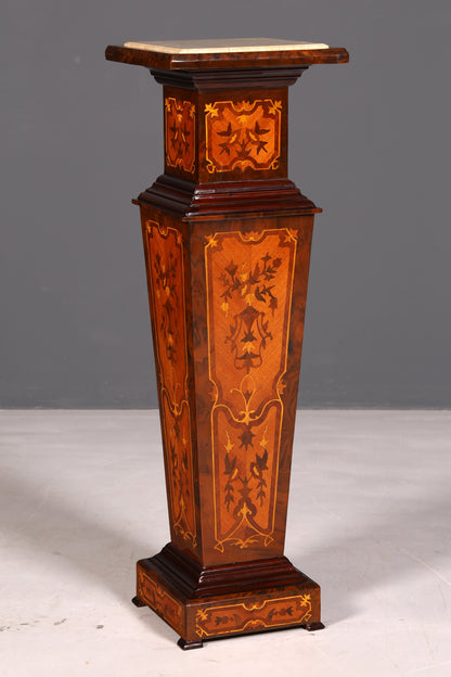 Traumhafte Barock Stil Säule Louis XV Blumensäule Naturstein Marmor Ablage