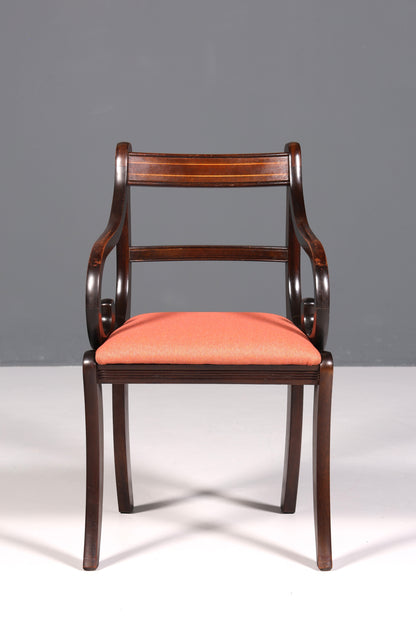 Wunderschöner Englischer Stuhl UK Armlehnstuhl Antik Stil Sekretär Stuhl Polsterstuhl 1 von 2