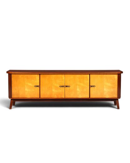 G135 Finish Schlichtes Mid Century Sideboard Vintage TV Kommode 60s Schrank Longboard Retro Lowboard
