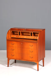 Wunderschöner Mid Century Rollladen Sekretär echt Holz Büro Schrank Vintage Schreibkommode
