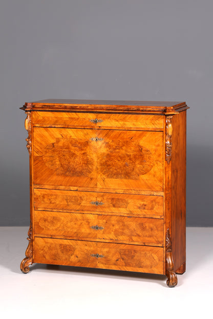 Wunderschöner Louis Philippe Sekretär Vertiko Highboard Schreibsekretär Massivholz
