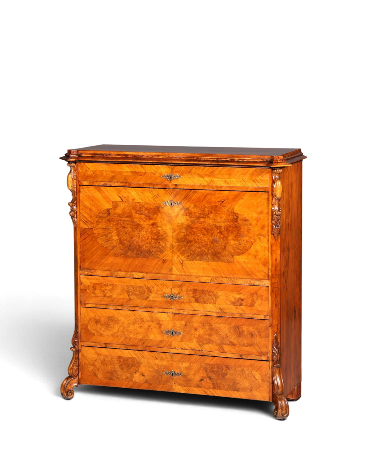 Wunderschöner Louis Philippe Sekretär Vertiko Highboard Schreibsekretär Massivholz