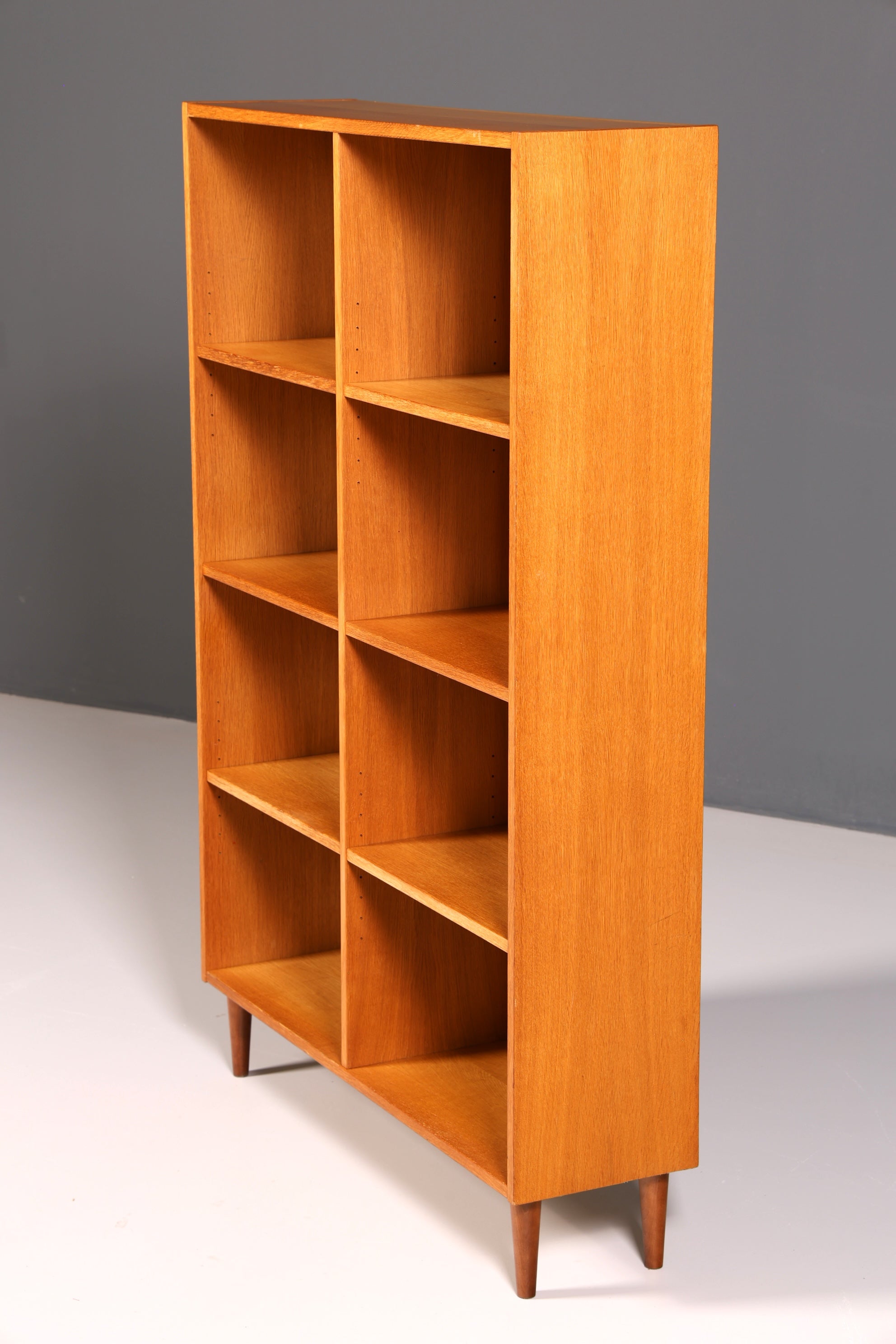 Schlichtes Mid Century Bücherregal Vintage Regal Schrank Buchablage 60s Bookshelf Holz