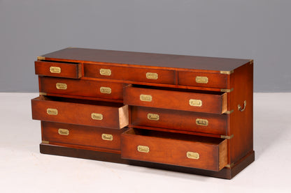 Traumhaftes Maritimes Sideboard Englische Military Chest Schiffskommode Antik Schrank Kolonial Vintage