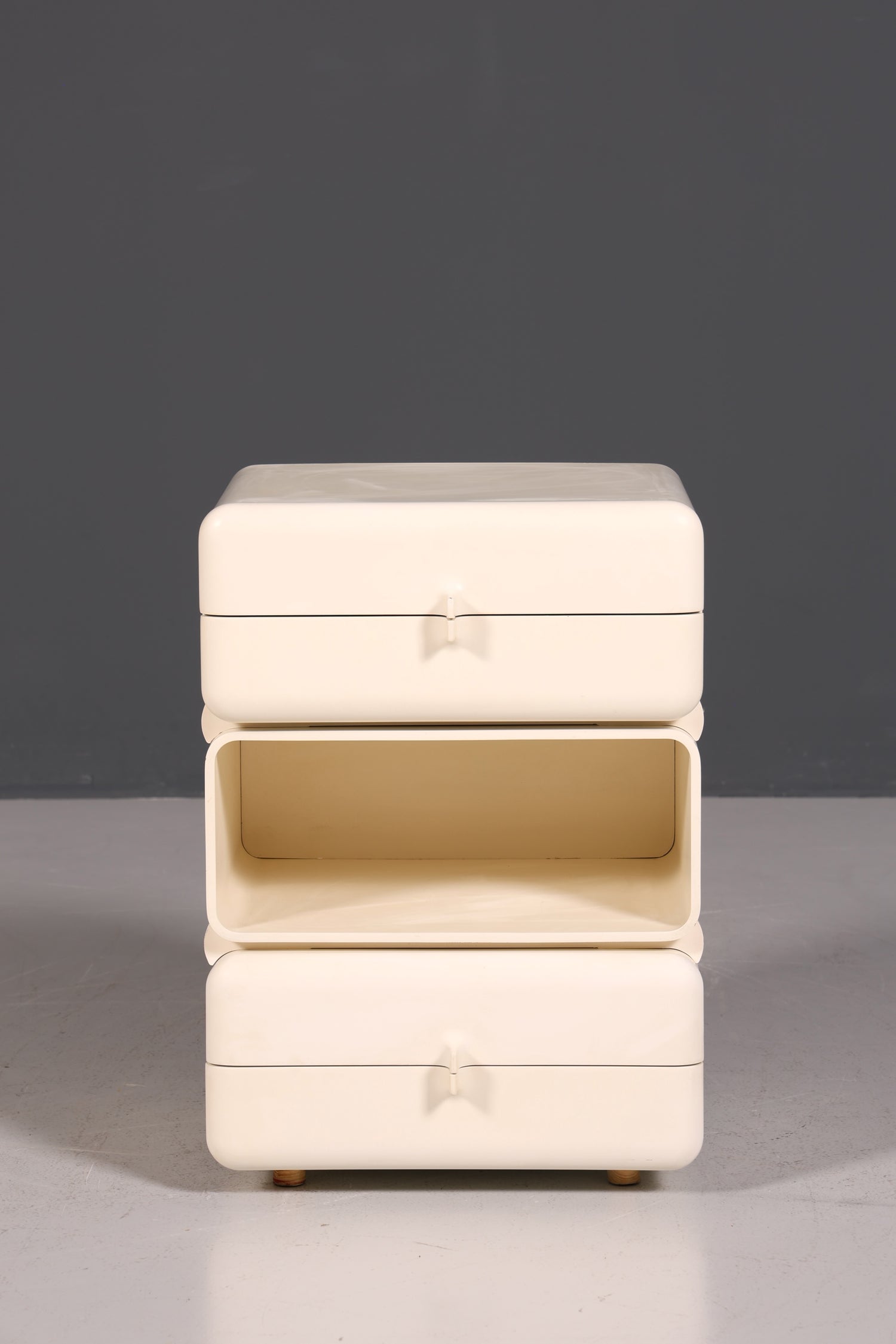 Seltene Mid Century Kommode Space Age Module Nachttisch Design Frankreich Vintage Schubladenkommode 5 von 5