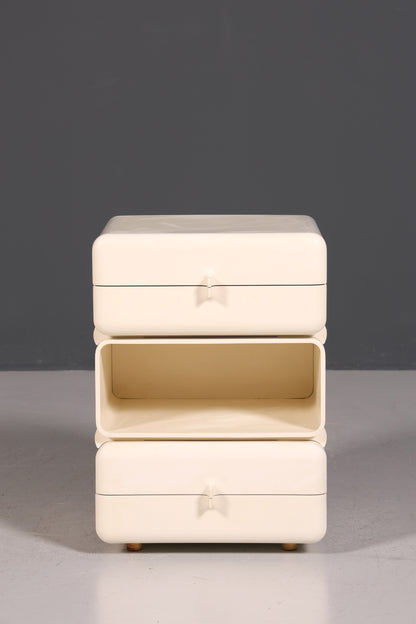 Seltene Mid Century Kommode Space Age Module Nachttisch Design Frankreich Vintage Schubladenkommode 5 von 5