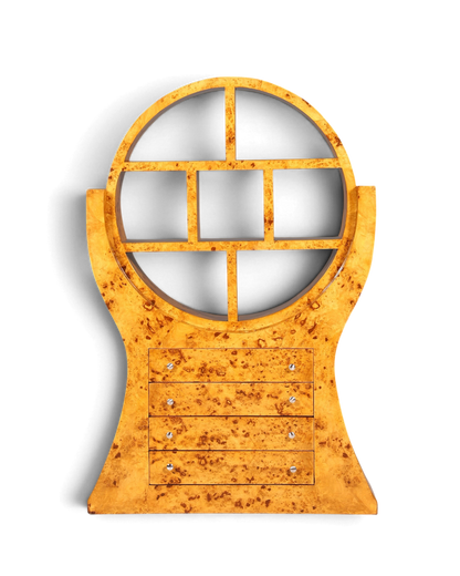Aussergewöhnliches Art Deco Design Bücherregal Birke Luxus Regal Kommode Buchablage
