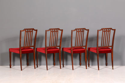 4x Traumhafte Stühle im Gustavianischen Stil Englisch Küchenstühle Esszimmer Stuhl Set